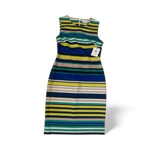 Calvin Klein Multicolor Striped Midi Dress